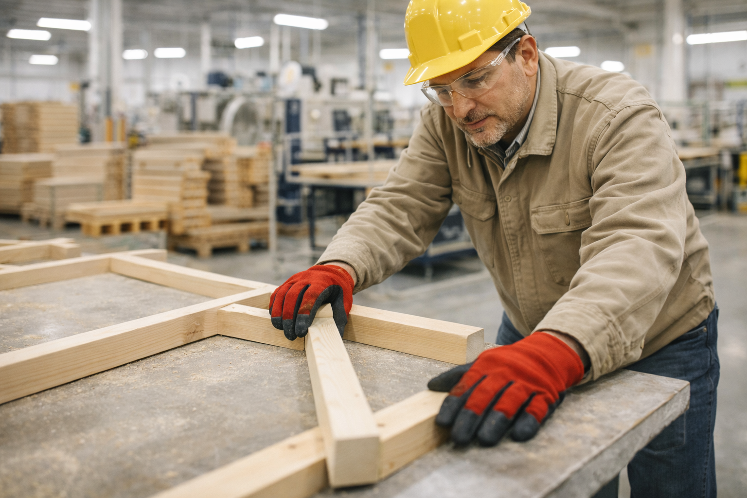 Worker at a furniture factory
