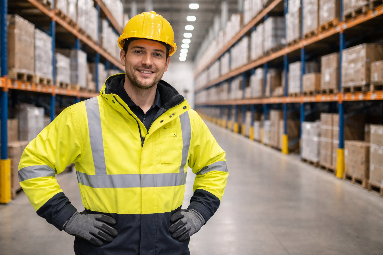 Warehouse worker for food products